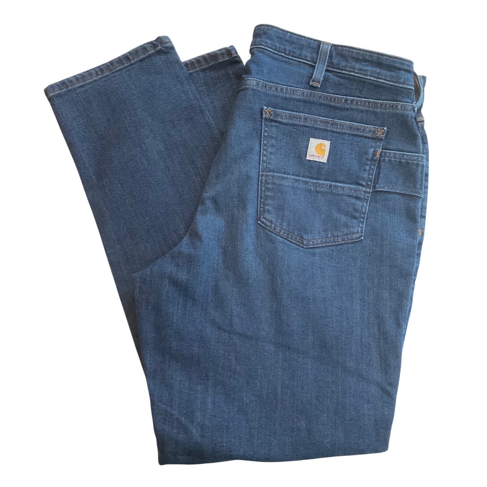 Carhartt Relaxed Fit Straight Leg Blue Denim Jeans Womens Size 16 Regular